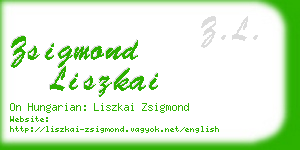 zsigmond liszkai business card